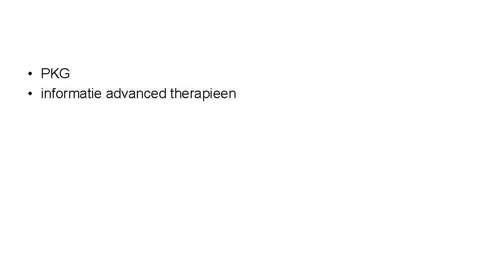  • PKG • informatie advanced therapieen 