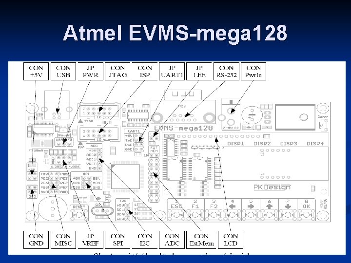 Atmel EVMS-mega 128 