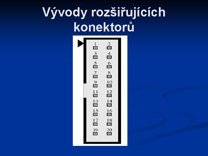 Vývody rozšiřujících konektorů 