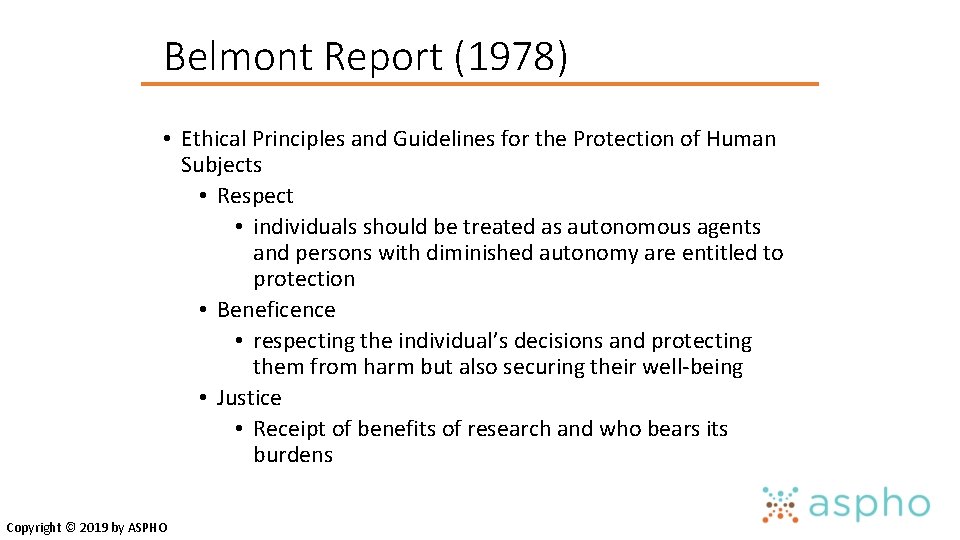 Belmont Report (1978) • Ethical Principles and Guidelines for the Protection of Human Subjects