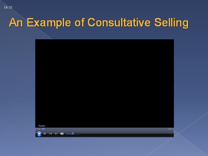 14 -31 An Example of Consultative Selling 