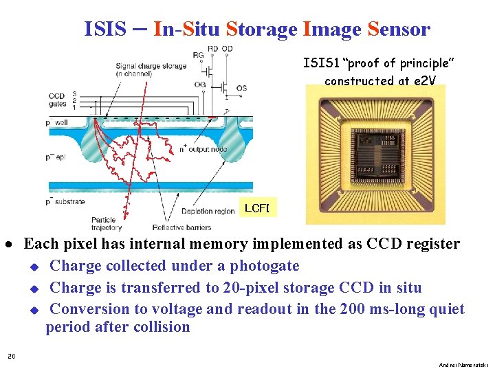 ISIS – In-Situ Storage Image Sensor ISIS 1 “proof of principle” constructed at e