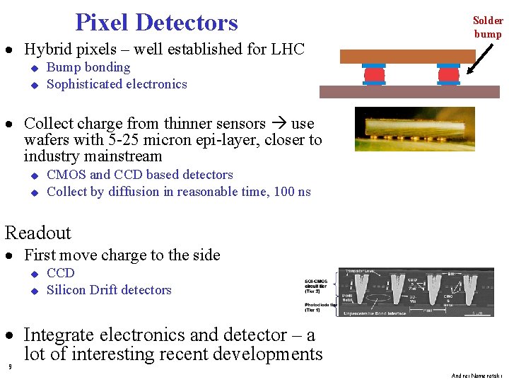 Pixel Detectors · Hybrid pixels – well established for LHC u u Solder bump