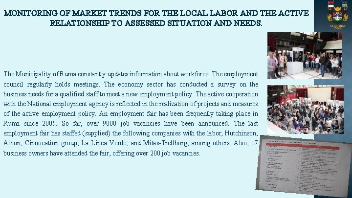 MONITORING OF MARKET TRENDS FOR THE LOCAL LABOR AND THE ACTIVE RELATIONSHIP TO ASSESSED