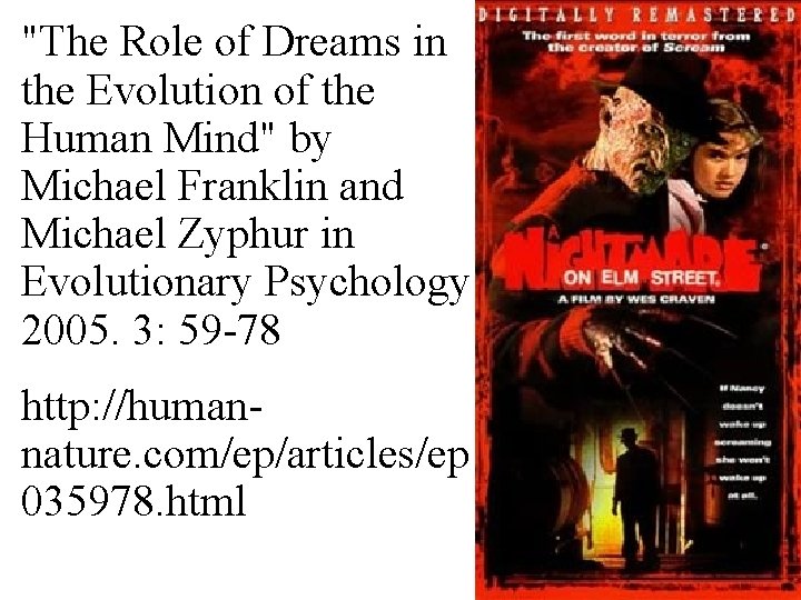 "The Role of Dreams in the Evolution of the Human Mind" by Michael Franklin