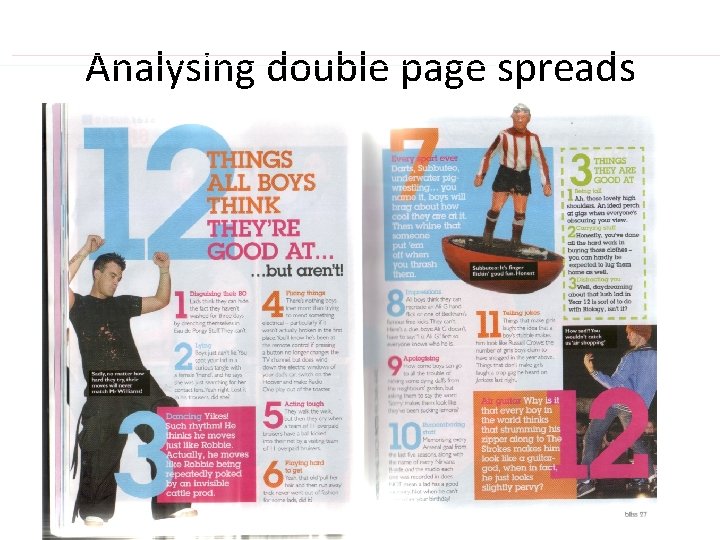 Analysing double page spreads 