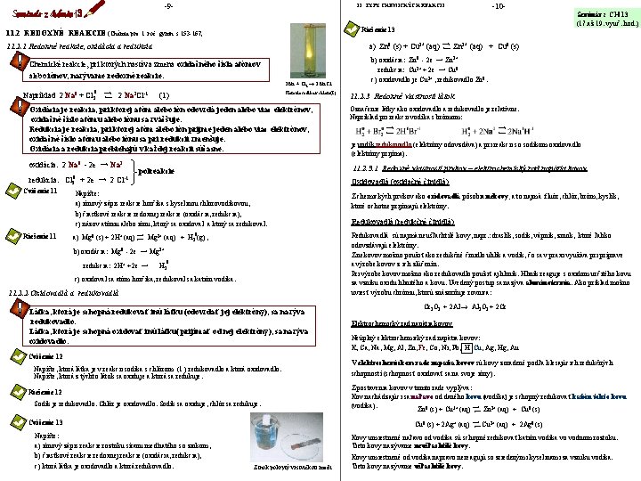 -9 - Riešenie 13 1. roč. gymn. s. 153 -167; a) Zn 0 (s)