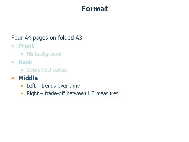 Format Four A 4 pages on folded A 3 • Front • HE background