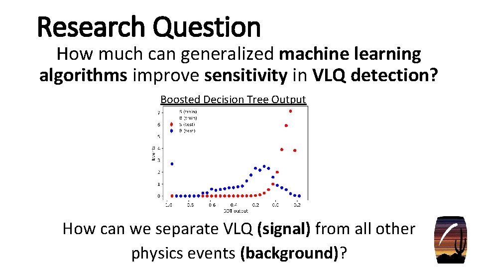 Research Question How much can generalized machine learning algorithms improve sensitivity in VLQ detection?