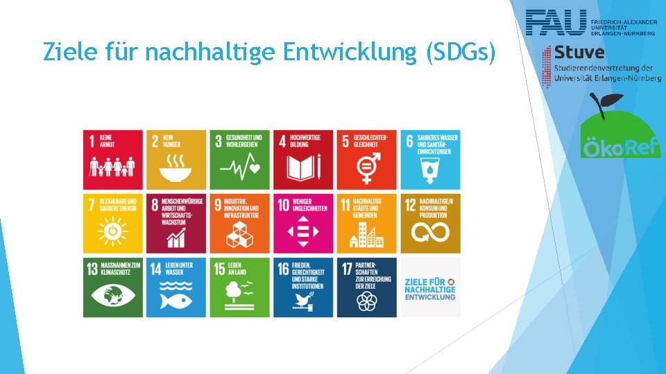 Ziele für nachhaltige Entwicklung (SDGs) 