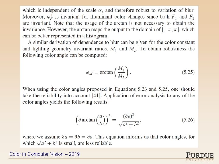 Color in Computer Vision – 2019 
