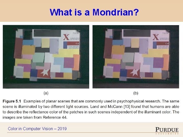 What is a Mondrian? Color in Computer Vision – 2019 