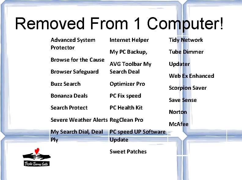 Removed From 1 Computer! Advanced System Protector Internet Helper Tidy Network My PC Backup, Removed From 1 Computer! Advanced System Protector Internet Helper Tidy Network My PC Backup,