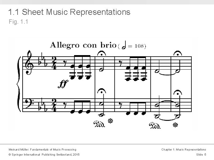 1. 1 Sheet Music Representations Fig. 1. 1 Meinard Müller: Fundamentals of Music Processing 1. 1 Sheet Music Representations Fig. 1. 1 Meinard Müller: Fundamentals of Music Processing