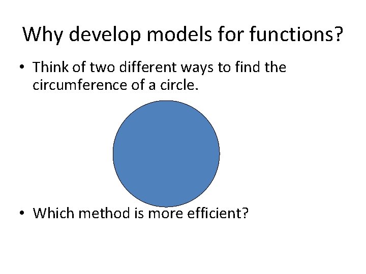 1 6 Modeling with functions Modeling with Functions