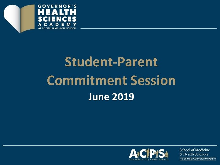 Student-Parent Commitment Session June 2019 