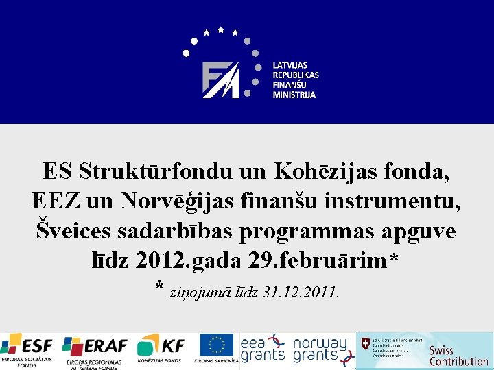 ES Struktūrfondu un Kohēzijas fonda, EEZ un Norvēģijas finanšu instrumentu, Šveices sadarbības programmas apguve