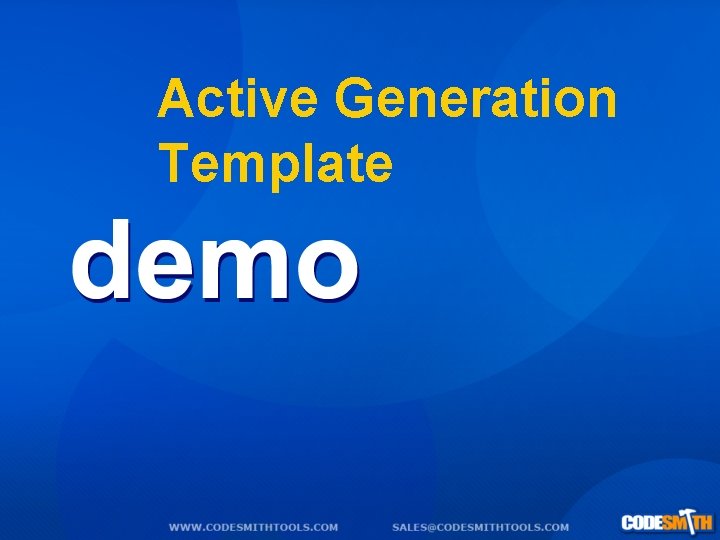 Active Generation Template 