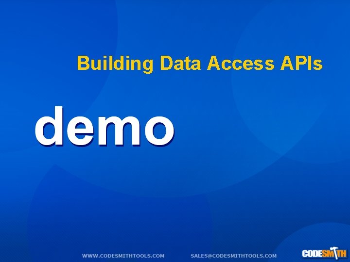 Building Data Access APIs 