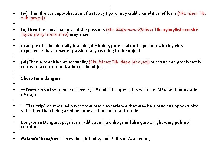 i • • • • • (iv) Then the conceptualization of a steady figure