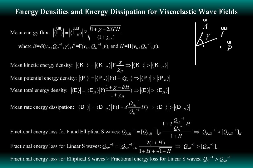 Energy Densities and Energy Dissipation for Viscoelastic Wave Fields 