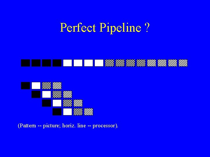 Perfect Pipeline ? (Pattern -- picture; horiz. line -- processor). 