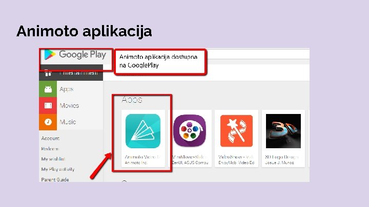 Animoto aplikacija 