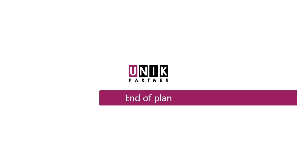 End of plan 