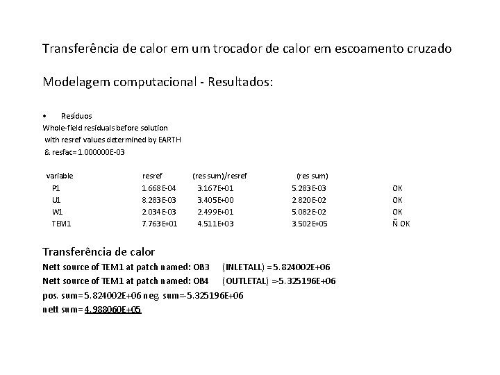 Transferência de calor em um trocador de calor em escoamento cruzado Modelagem computacional -