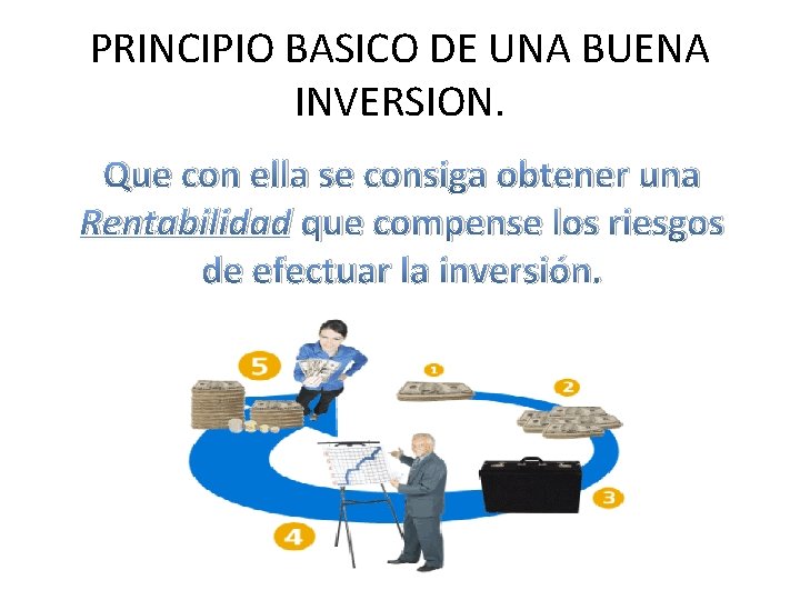 PRINCIPIO BASICO DE UNA BUENA INVERSION. Que con ella se consiga obtener una Rentabilidad