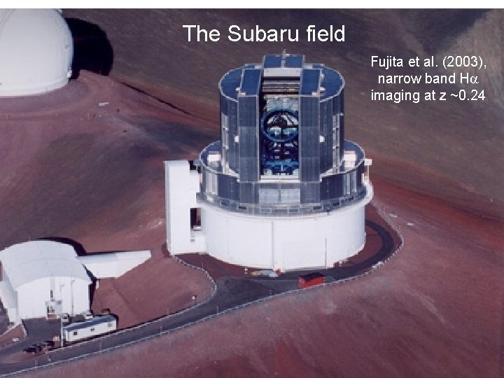 The Subaru field Fujita et al. (2003), narrow band H imaging at z ~0.