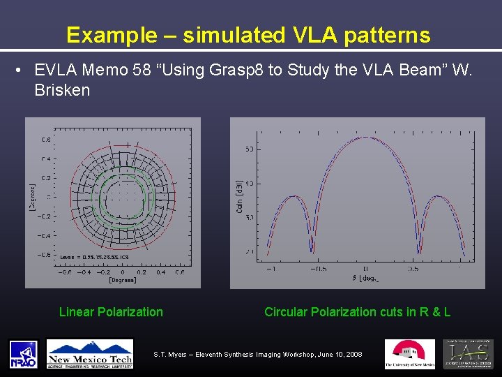 Example – simulated VLA patterns • EVLA Memo 58 “Using Grasp 8 to Study