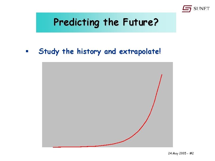 Predicting the Future? § Study the history and extrapolate! 24 May 2005 - #2