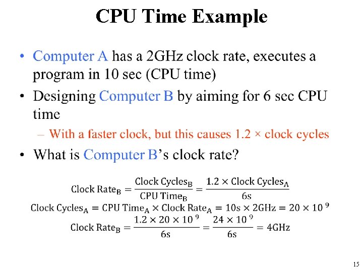 CPU Time Example • 15 