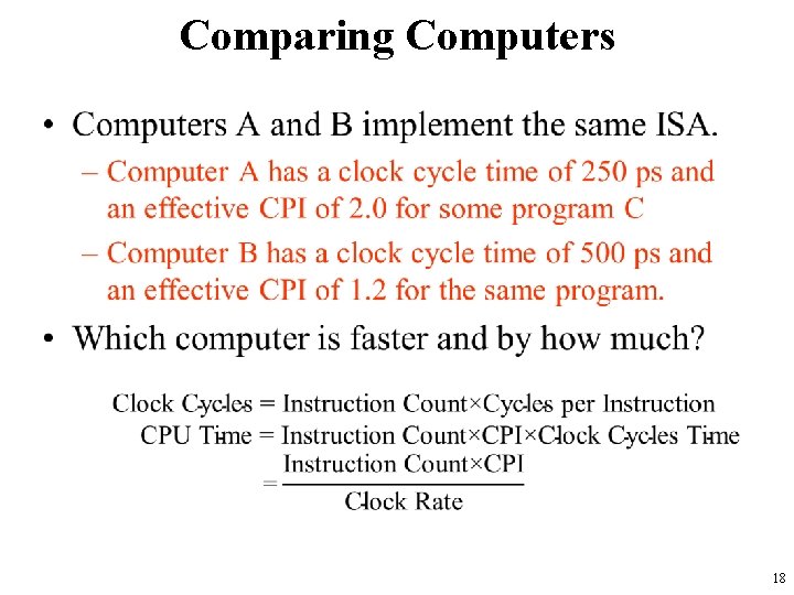 Comparing Computers • 18 