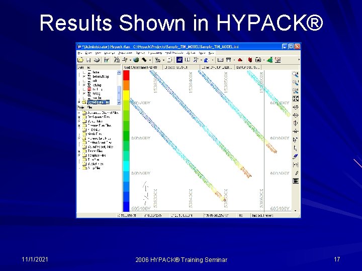 Results Shown in HYPACK® 11/1/2021 2006 HYPACK® Training Seminar 17 