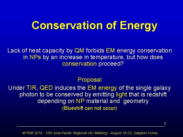 Conservation of Energy Lack of heat capacity by QM forbids EM energy conservation in
