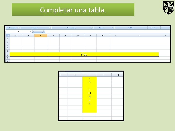 Completar una tabla. 