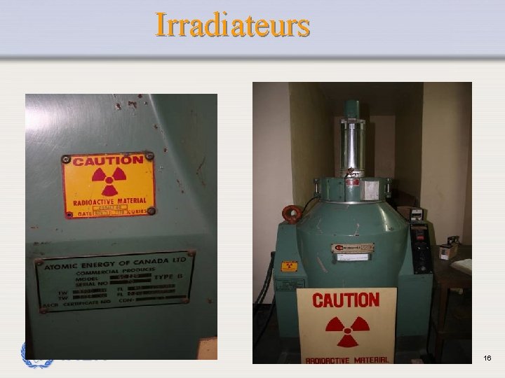 Irradiateurs IAEA 16 