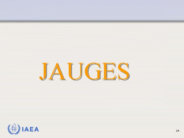 JAUGES IAEA 24 