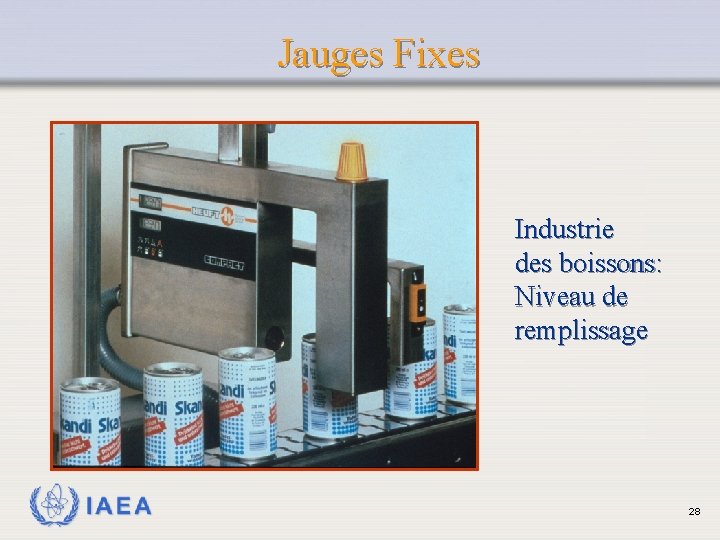 Jauges Fixes Industrie des boissons: Niveau de remplissage IAEA 28 