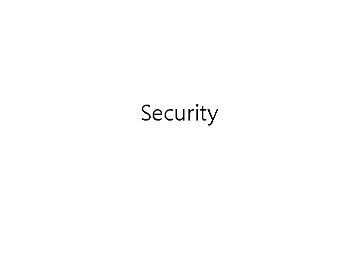 Security 