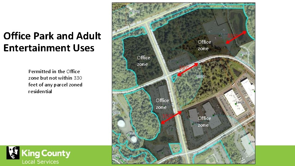 Office Park and Adult Entertainment Uses Office zone 330” Permitted in the Office zone