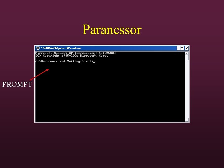 Parancssor PROMPT 