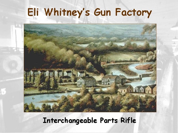 Eli Whitney’s Gun Factory Interchangeable Parts Rifle Eli Whitney’s Gun Factory Interchangeable Parts Rifle