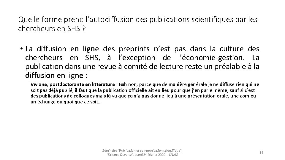 Quelle forme prend l’autodiffusion des publications scientifiques par les chercheurs en SHS ? •