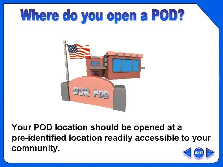 OVERVIEW – Where to Open a POD 