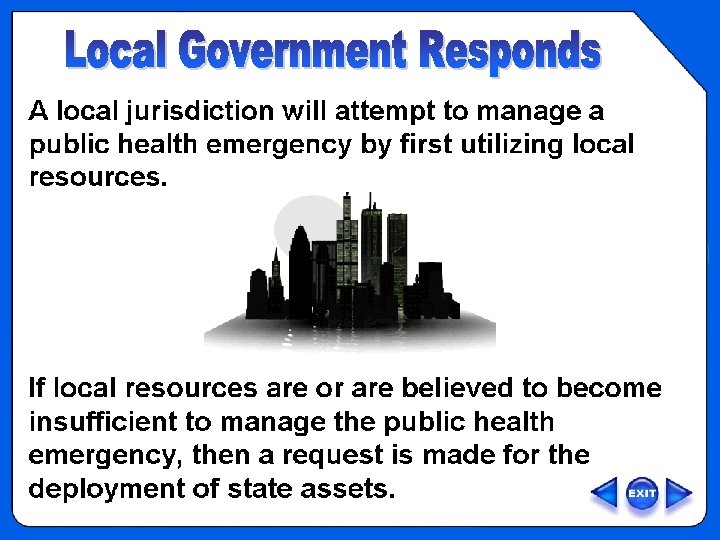 OVERVIEW – Local Government Responds 