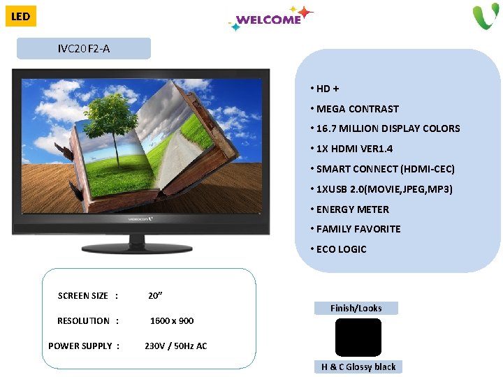 LED IVC 20 F 2 -A • HD + • MEGA CONTRAST • 16.