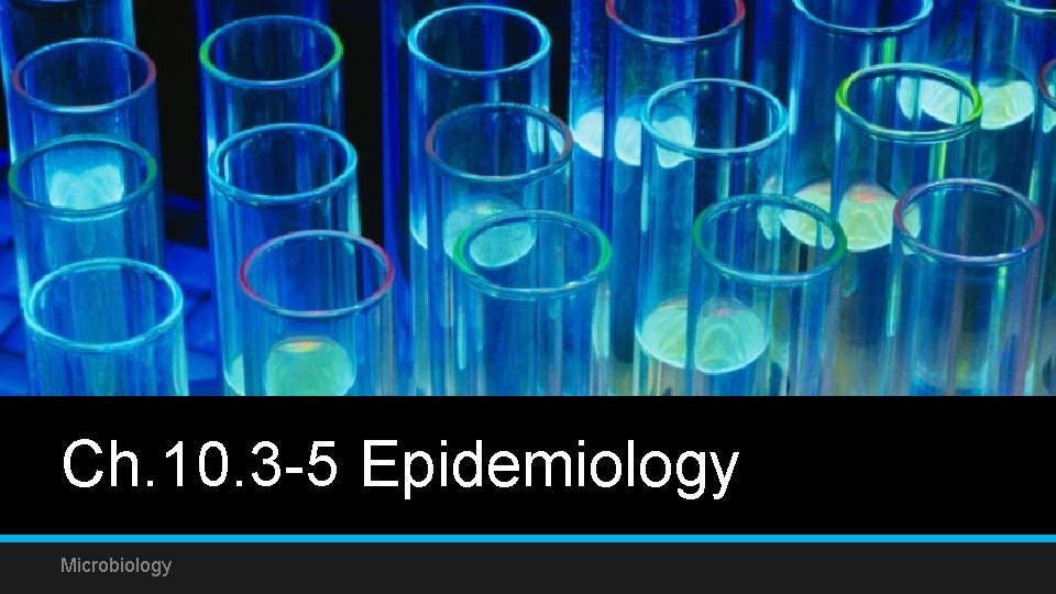 Ch. 10. 3 -5 Epidemiology Microbiology 